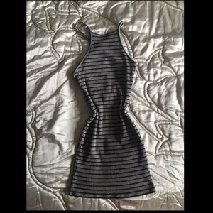 Grey and black mini dress